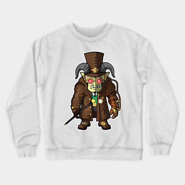 Steam Punk Troll Crewneck Sweatshirt by MarkSeb